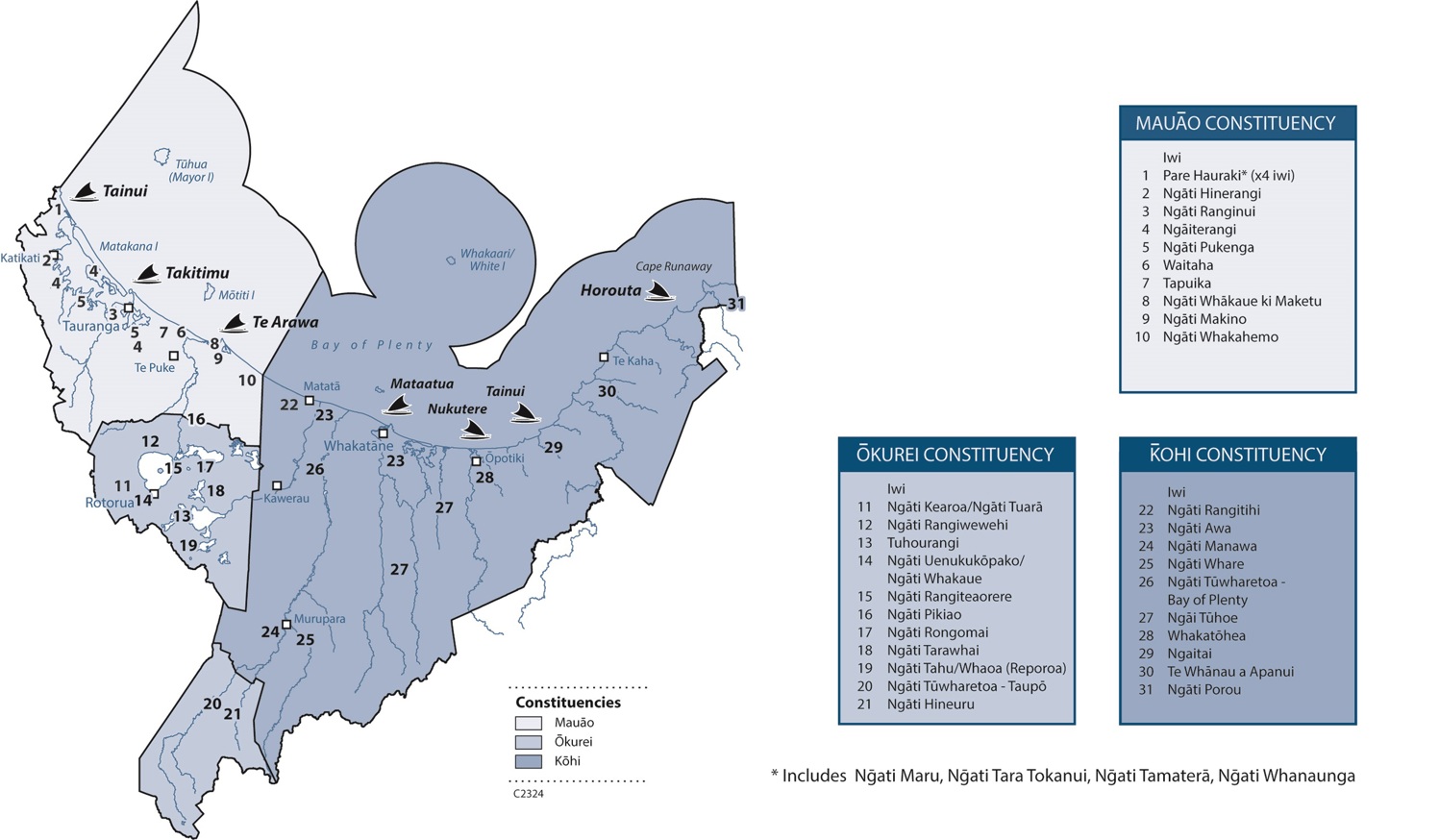 BOP Maori constituencies