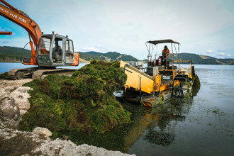 lake weed harvesting