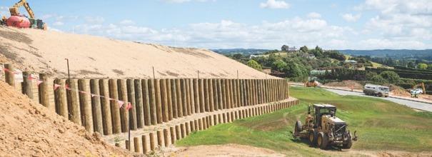 Tractor at the Omokoroa Earthworks