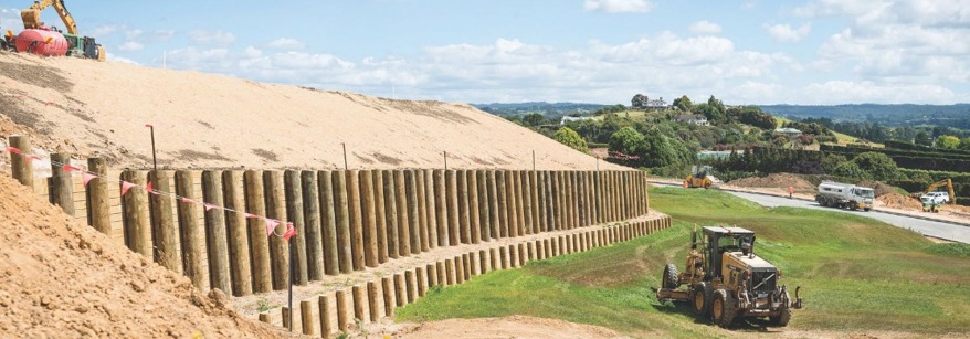 Tractor at the Omokoroa Earthworks