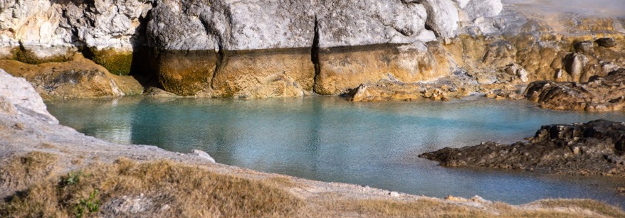 Geothermal lake surface