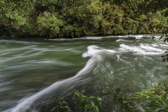 Water running in the river