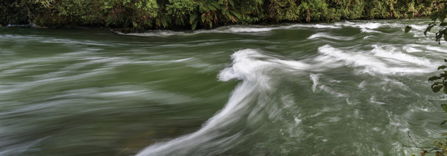 Water running in the river