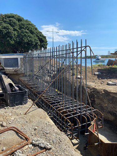 Steel work ready for concrete pouring