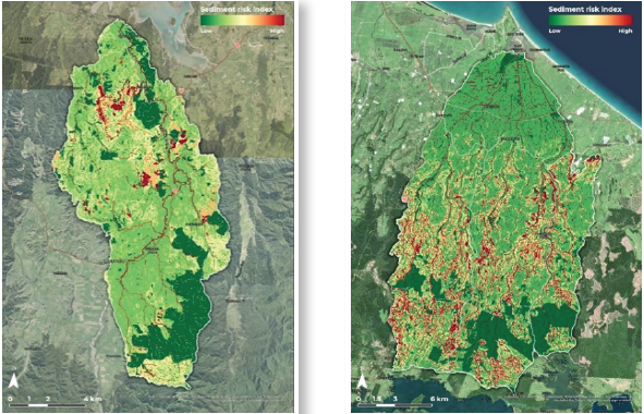 sediment biophysical risk map