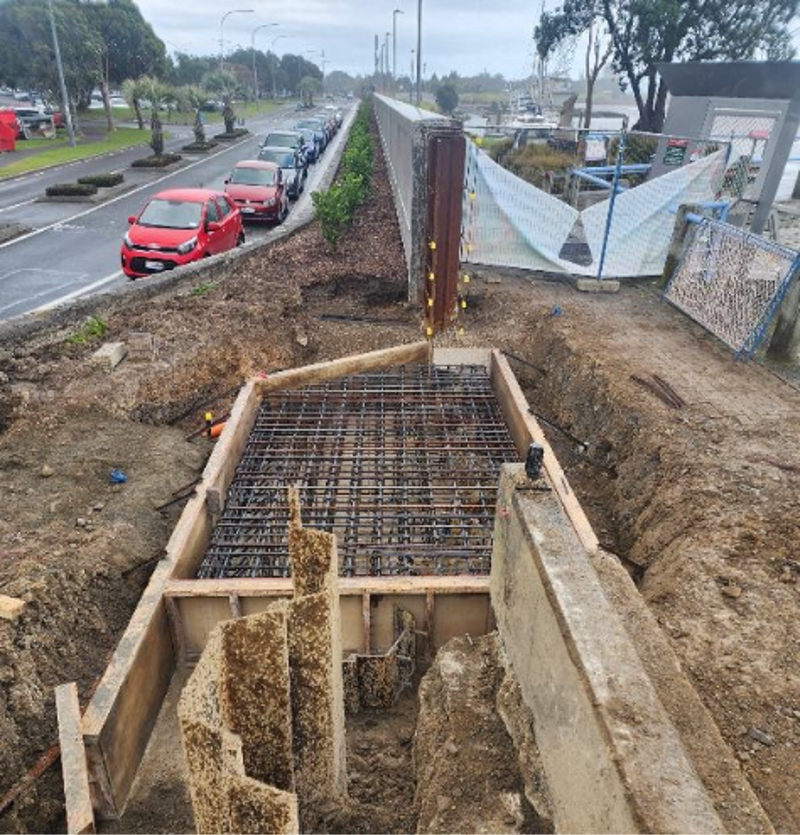 Capping beam connection for Stage 1 and 2