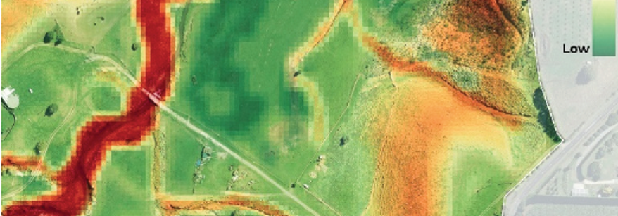 Example risk map for phosphorus