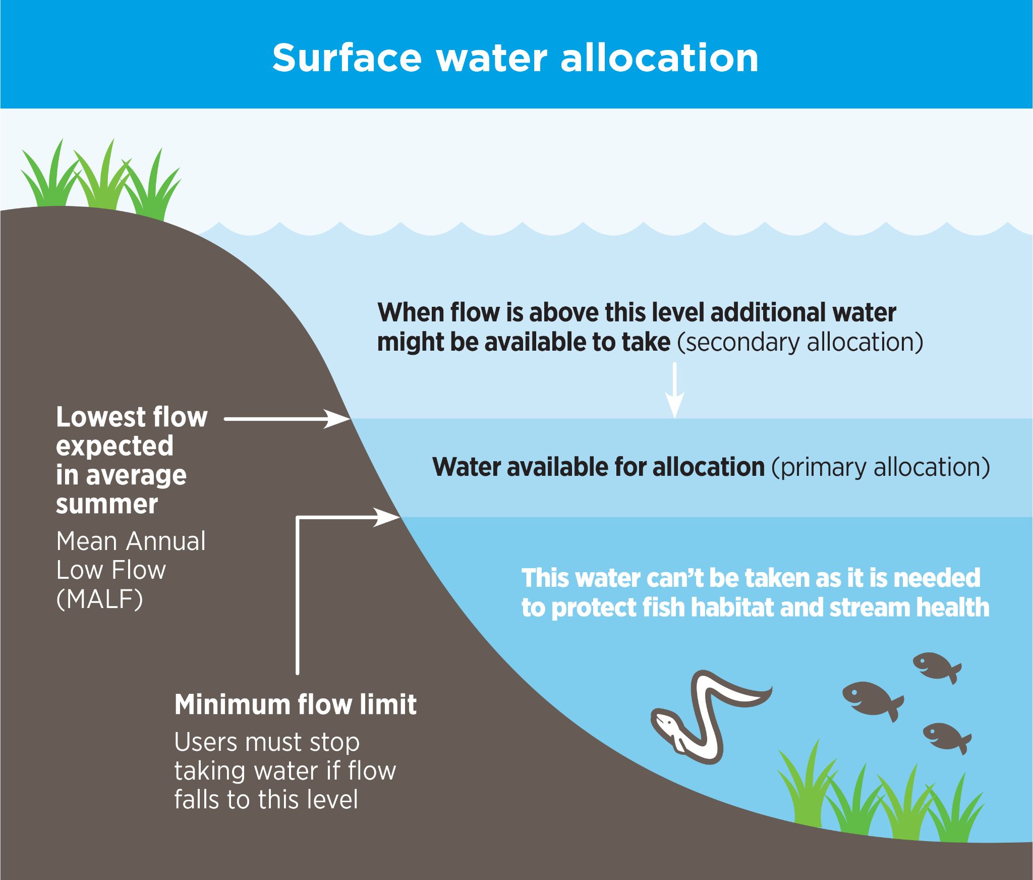 Surface water allocation illustration