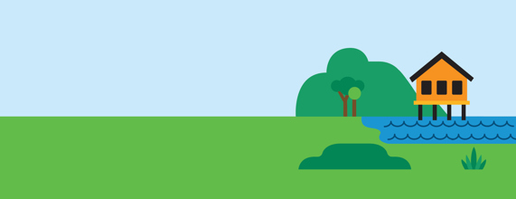 illustration of raised house