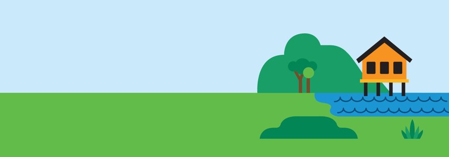 illustration of raised house