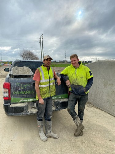 Tim Walters and Harry Thomson from Romanes Construction
