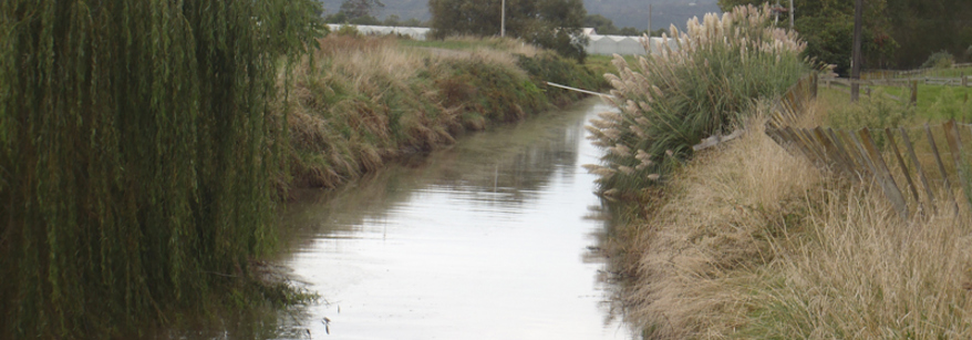 Rangitaiki Floodway works Aerial Dec 2013
